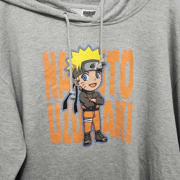 Naruto shippuden men's pullover sweatshirt hoodie size 2X heather gray n… - Picture 2 of 7
